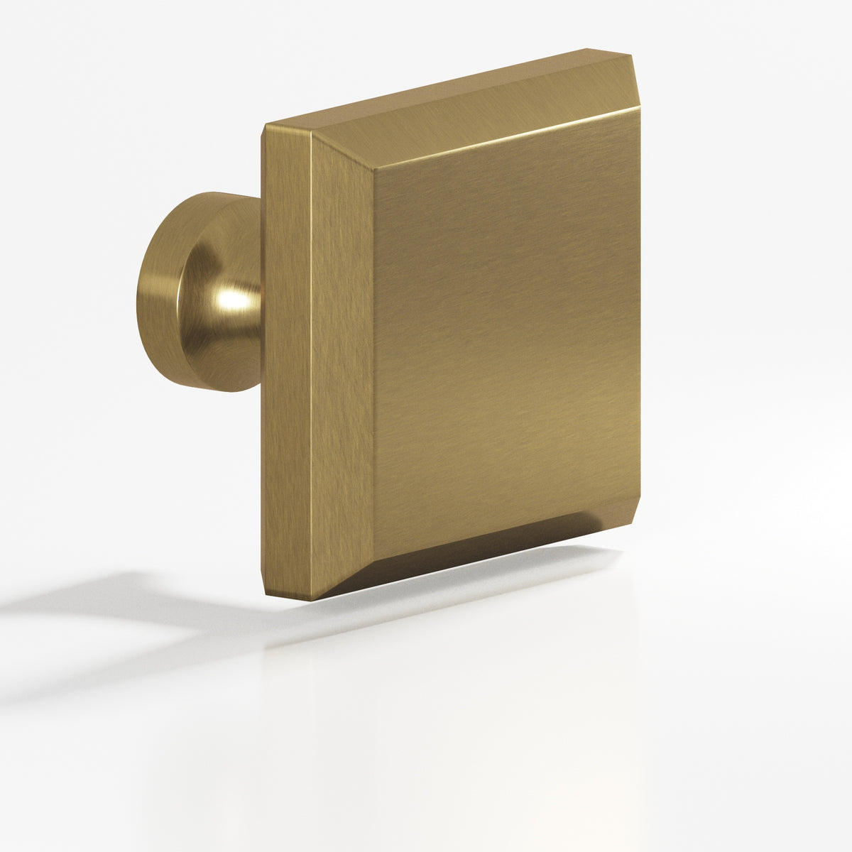 Colonial Bronze 526 Square Beveled Knob with Flared Post, 1-1/4 in - Antique Brass