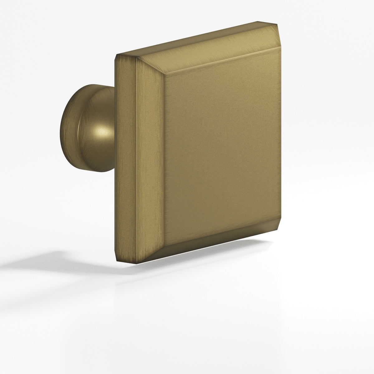 Colonial Bronze 526 Square Beveled Knob with Flared Post, 1-1/4 in - Matte Antique Satin Brass