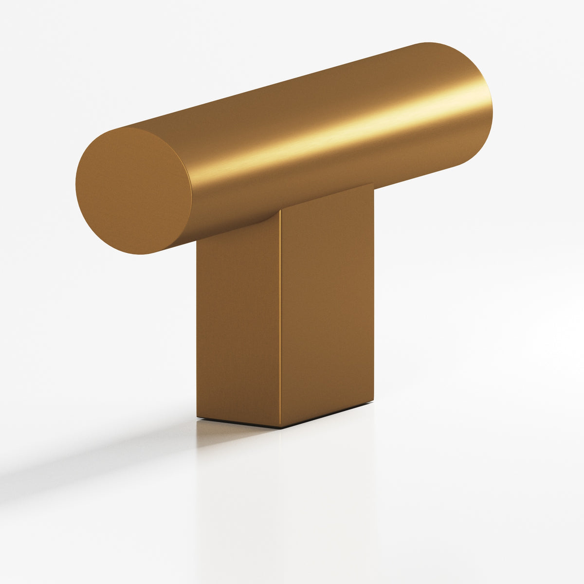 Colonial Bronze 534 Round T-Knob with Rectangular Post, 1-1/2 in - Matte Light Statuary Bronze