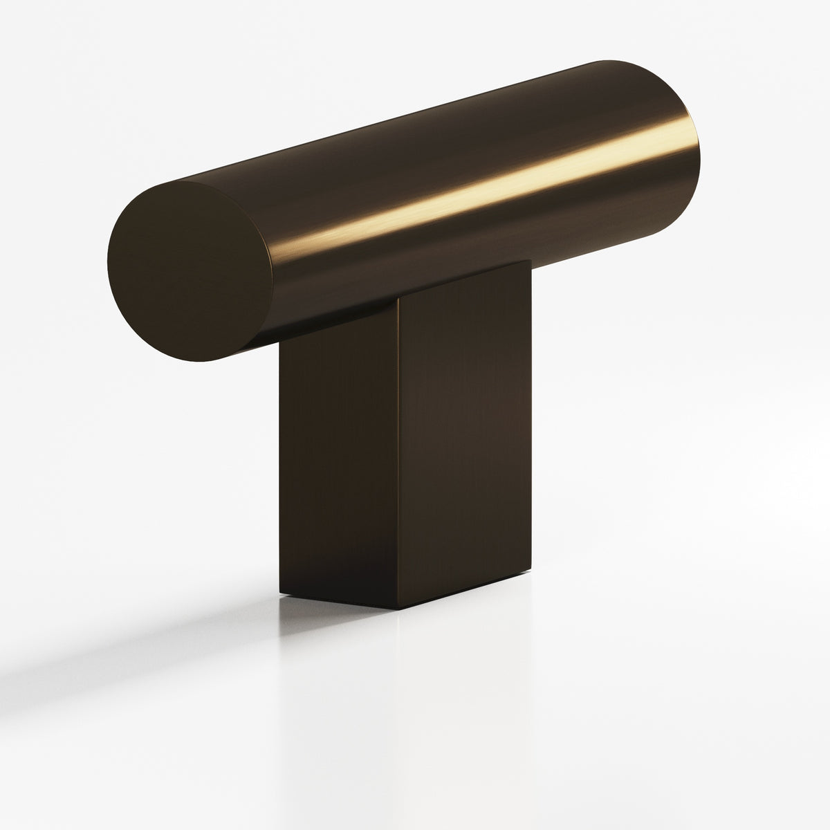 Colonial Bronze 534 Round T-Knob with Rectangular Post, 1-1/2 in - Oil Rubbed Bronze