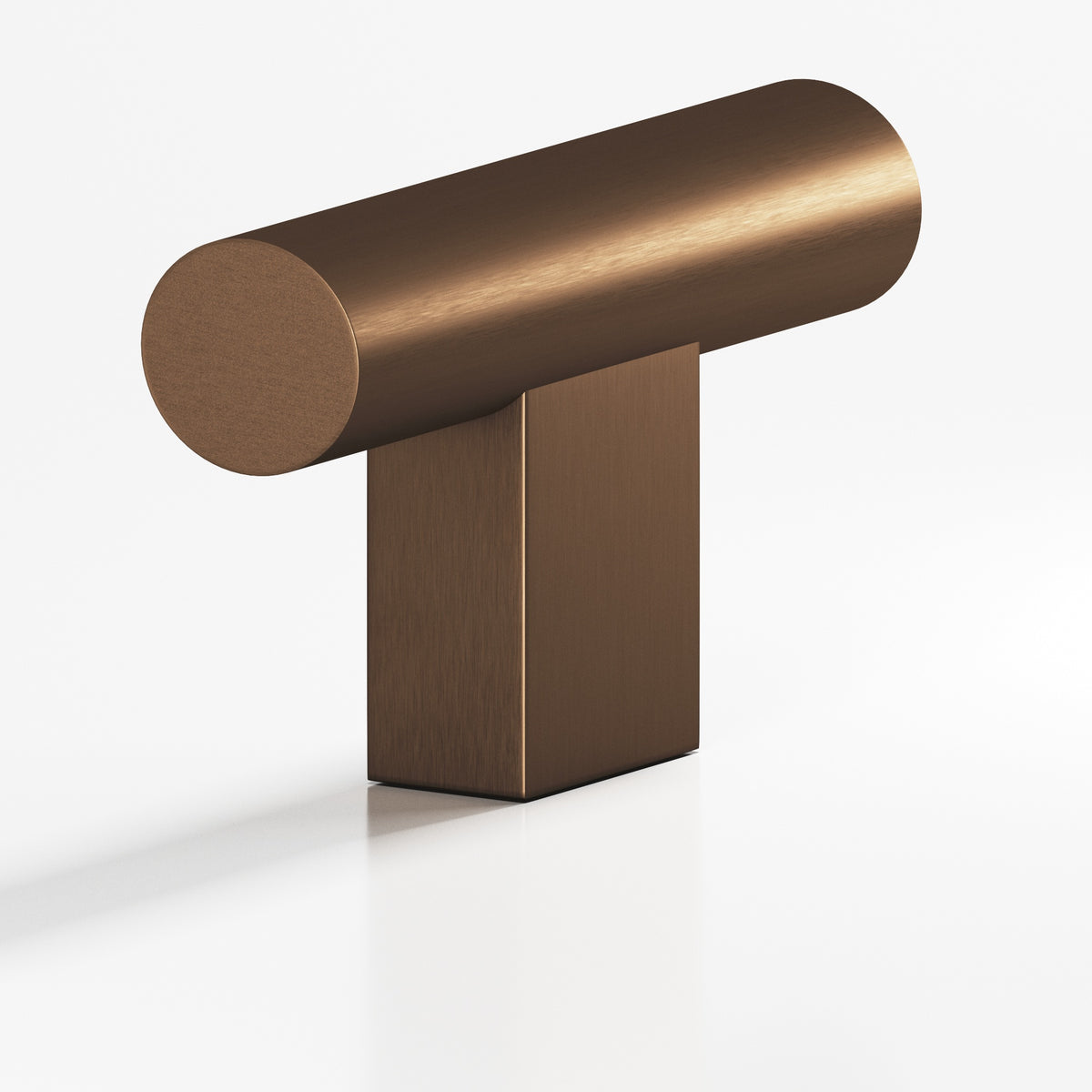 Colonial Bronze 534 Round T-Knob with Rectangular Post, 1-1/2 in - Matte Oil Rubbed Bronze