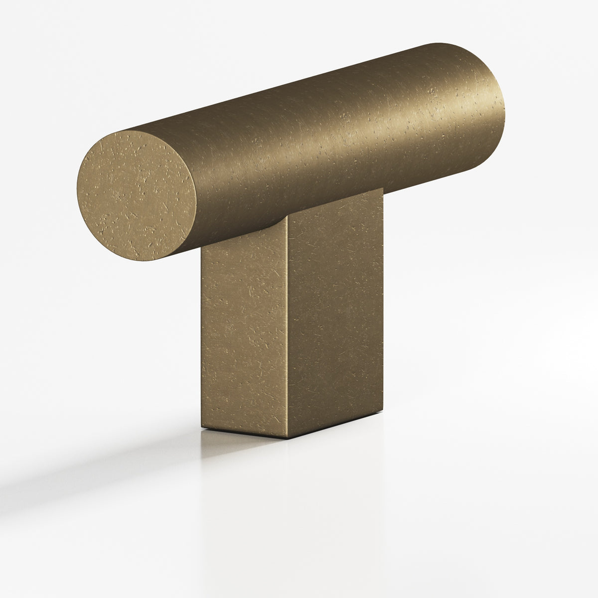 Colonial Bronze 534 Round T-Knob with Rectangular Post, 1-1/2 in - Distressed Oil Rubbed Bronze