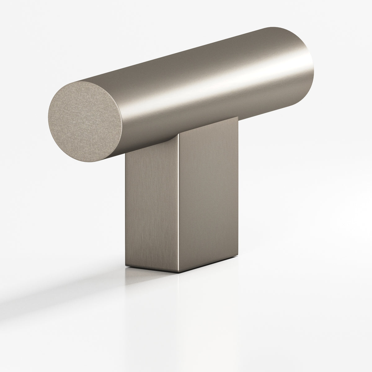Colonial Bronze 534 Round T-Knob with Rectangular Post, 1-1/2 in - Satin Chrome