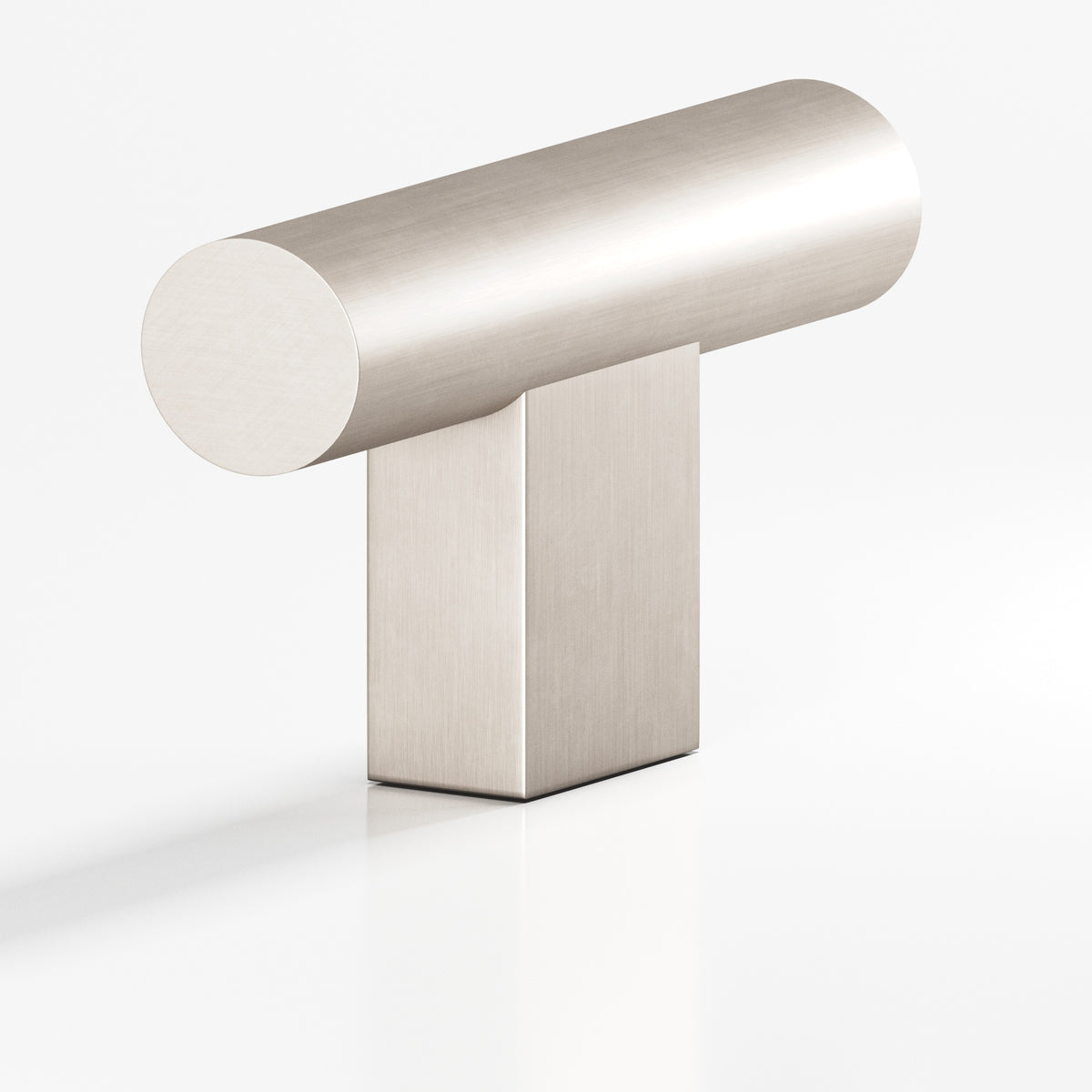 Colonial Bronze 534 Round T-Knob with Rectangular Post, 1-1/2 in - Matte Satin Nickel