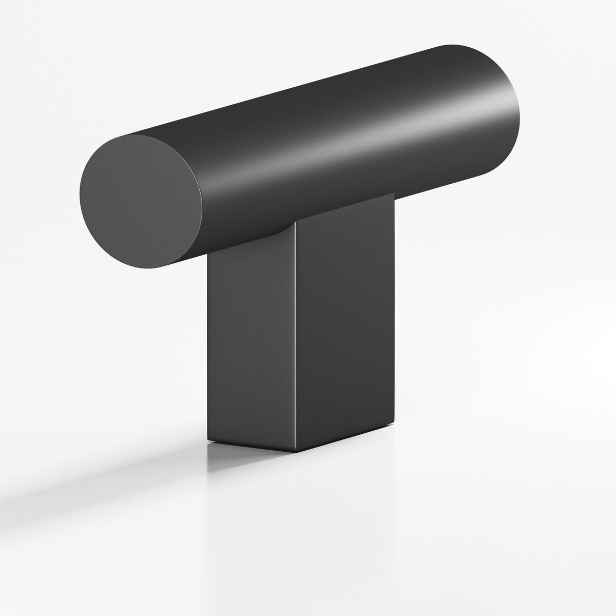 Colonial Bronze 534 Round T-Knob with Rectangular Post, 1-1/2 in - Matte Graphite