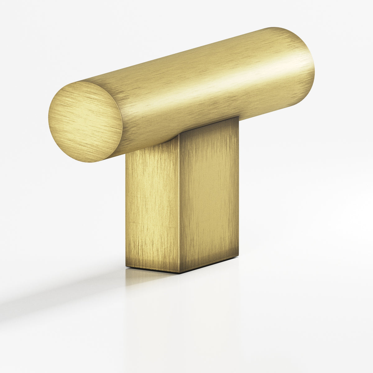 Colonial Bronze 534 Round T-Knob with Rectangular Post, 1-1/2 in - Matte Antique Satin Brass