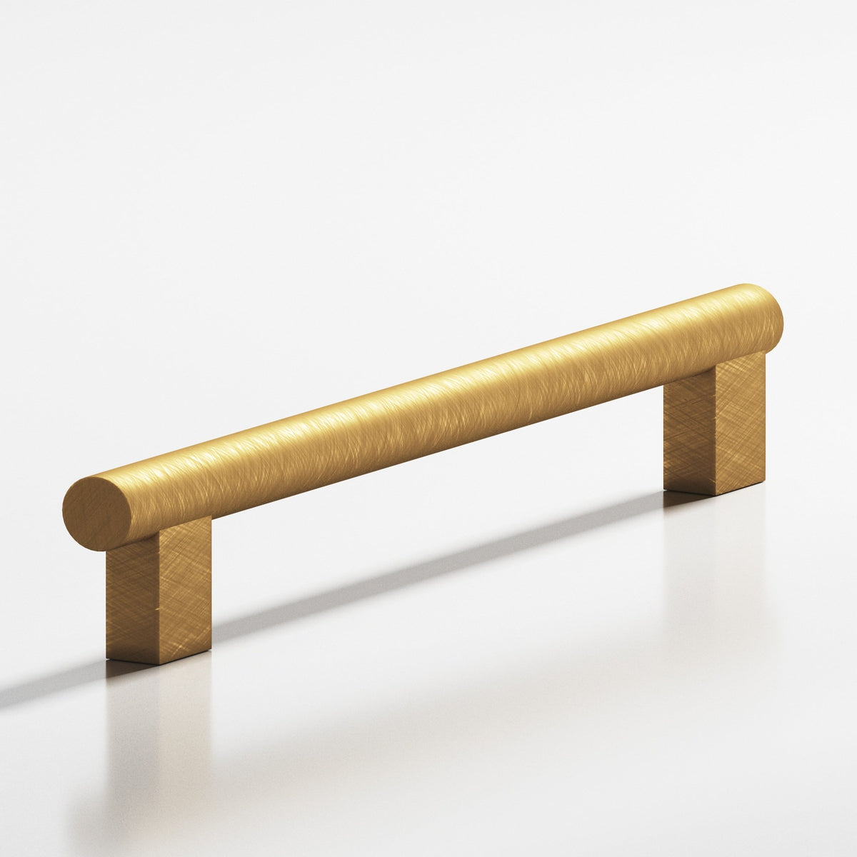 Colonial Bronze 536 Round Pull with Rectangular Posts, 5/8 in Diameter - Weathered Brass
