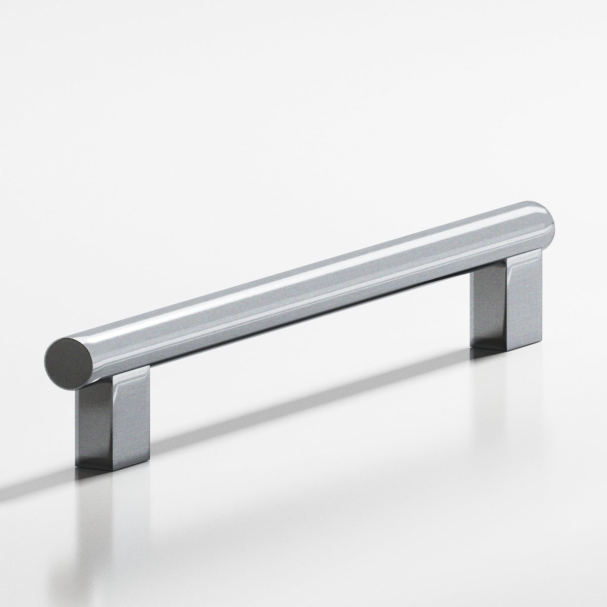 Colonial Bronze 535 Round Pull with Rectangular Posts, 1/2 in Diameter - Satin Chrome