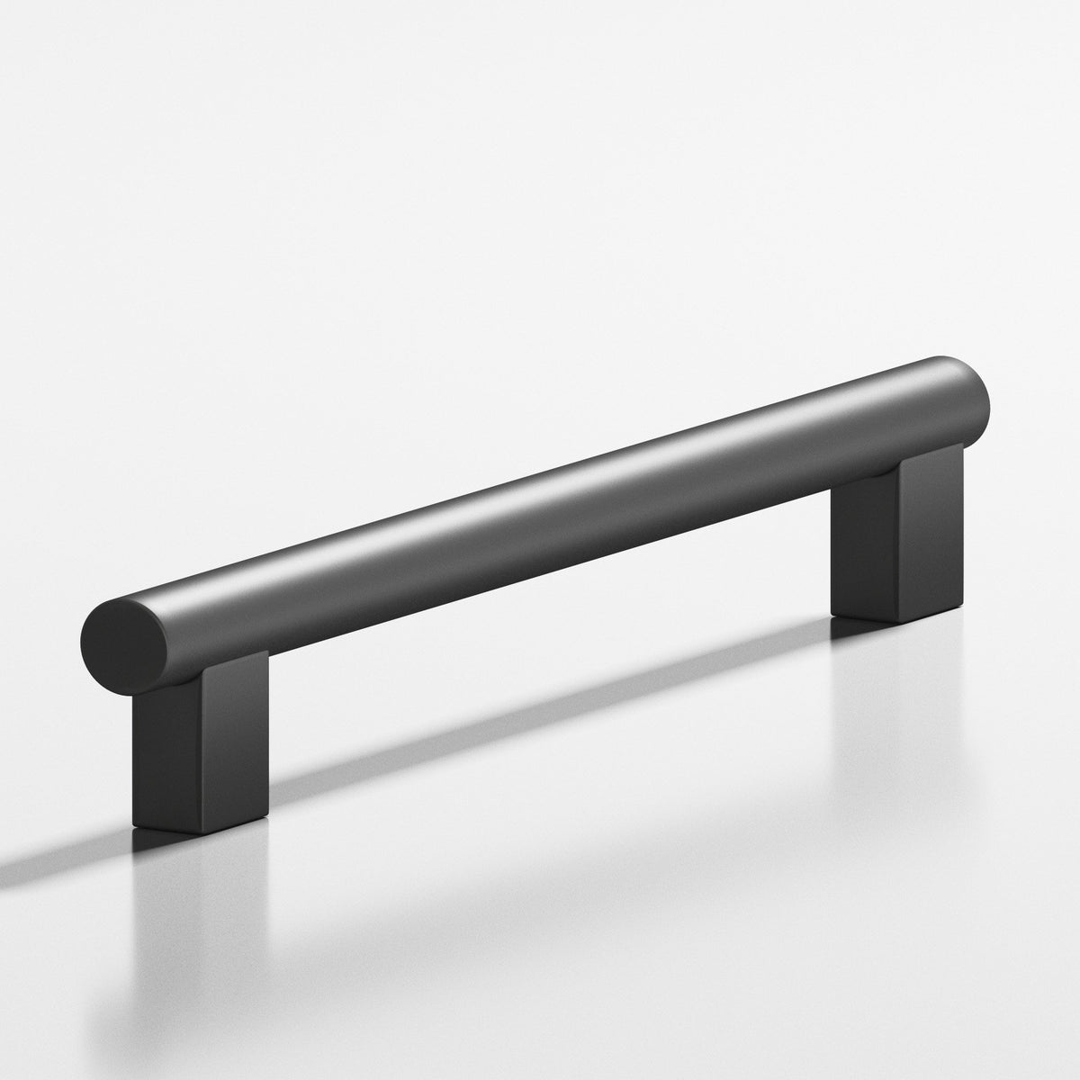 Colonial Bronze 535 Round Pull with Rectangular Posts, 1/2 in Diameter - Matte Graphite