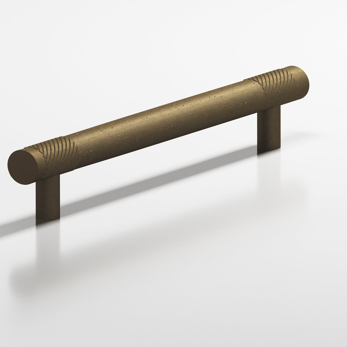 Colonial Bronze 547 Banded Single-Knurl Pull with Straight Posts, 3/4 in Diameter - Distressed Oil Rubbed Bronze