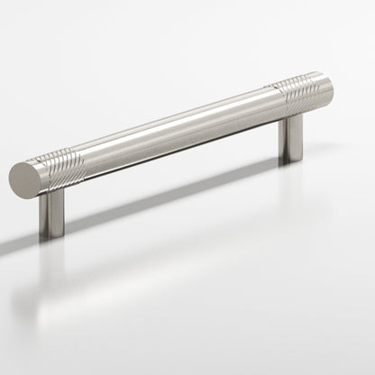 Colonial Bronze 566 Banded Single-Knurl Pull with Straight Posts, 1 in Diameter - Nickel Stainless