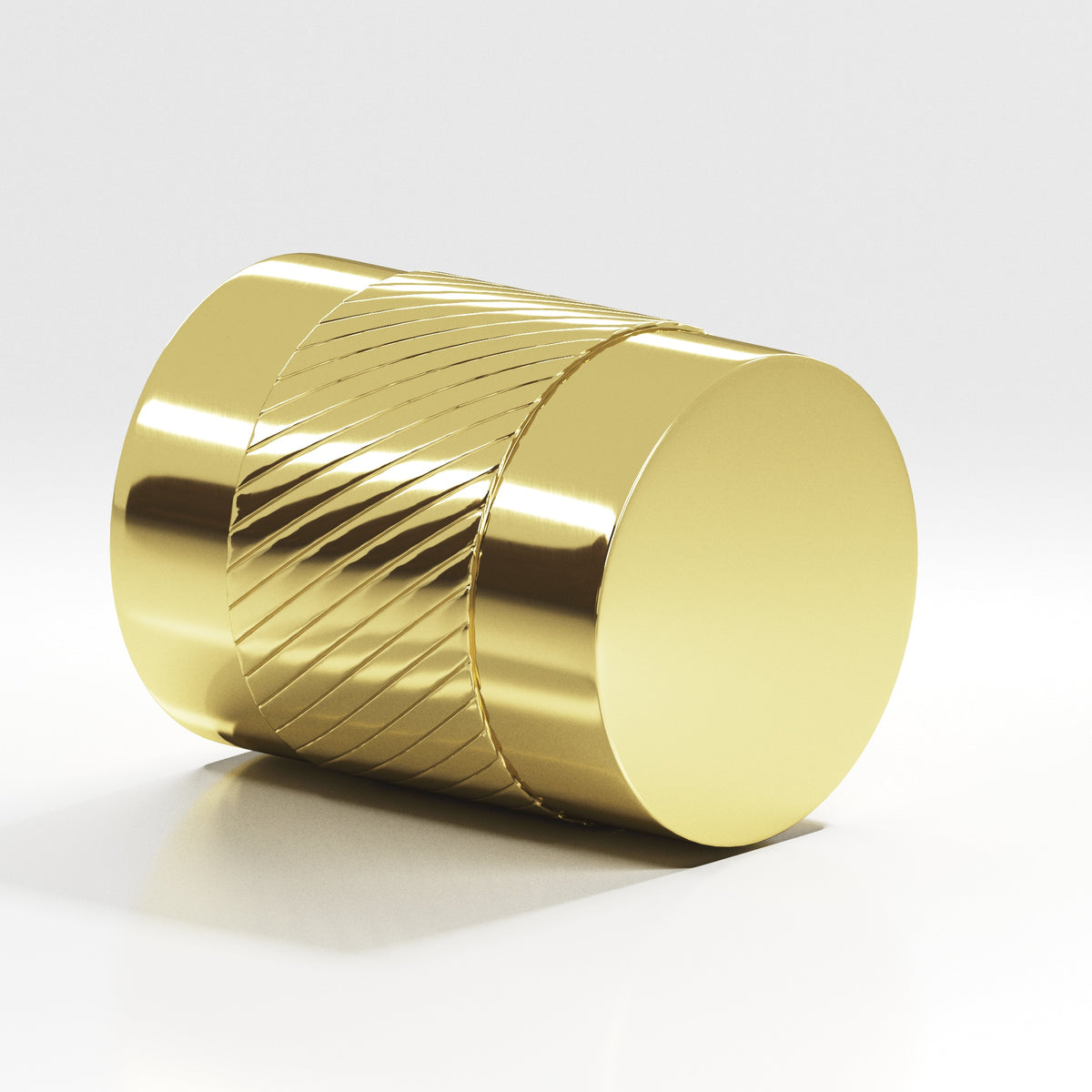Colonial Bronze 548 Knurled Cylinder Knob, 3/4 in Diameter - Polished Brass