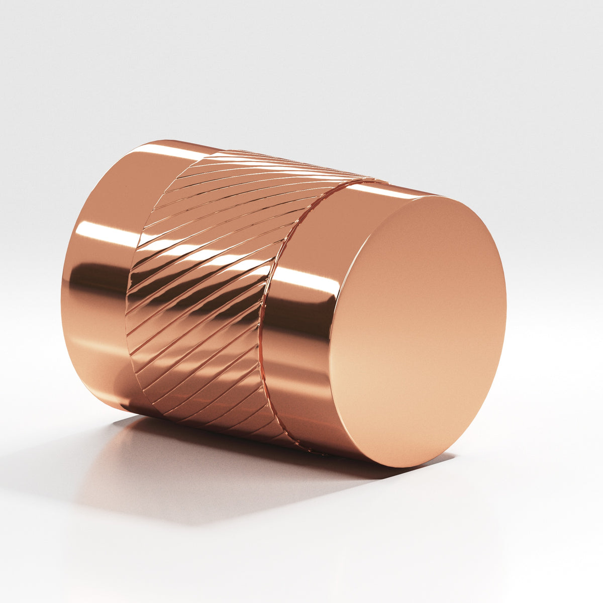 Colonial Bronze 548 Knurled Cylinder Knob, 3/4 in Diameter - Polished Copper