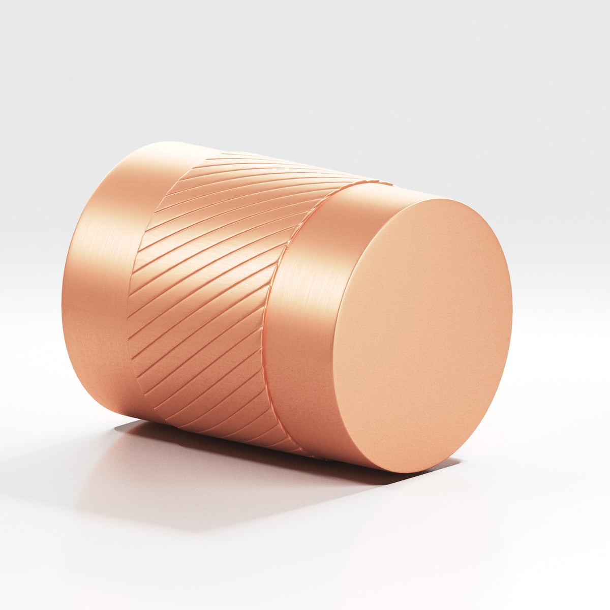 Colonial Bronze 548 Knurled Cylinder Knob, 3/4 in Diameter - Matte Satin Copper