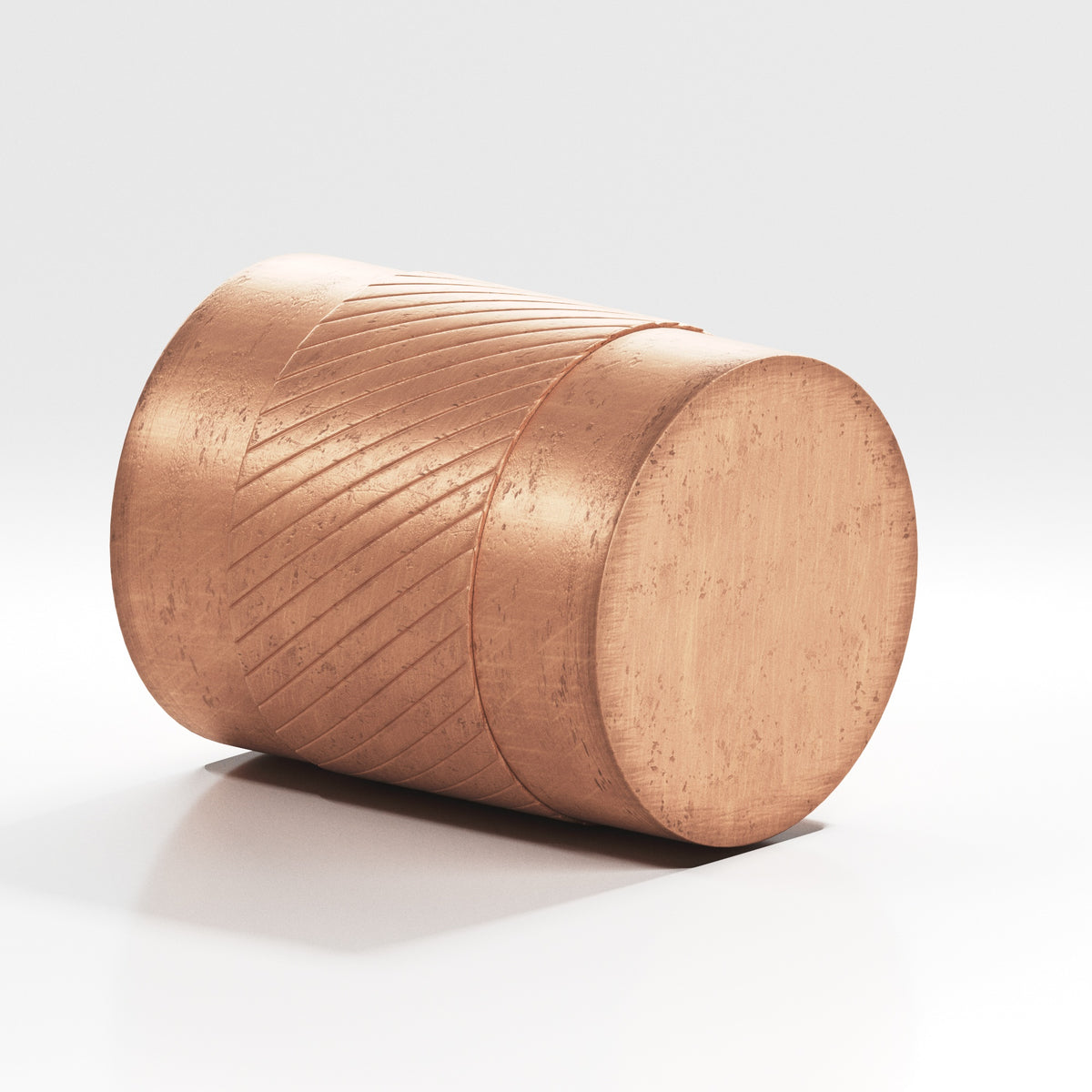 Colonial Bronze 548 Knurled Cylinder Knob, 3/4 in Diameter - Distressed Antique Copper