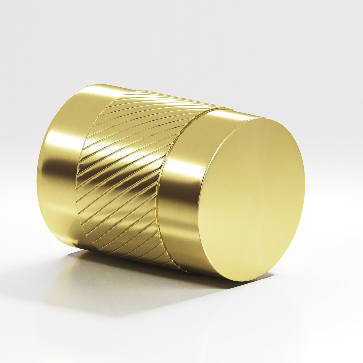 Colonial Bronze 548 Knurled Cylinder Knob, 3/4 in Diameter - Unlacquered Polished Brass