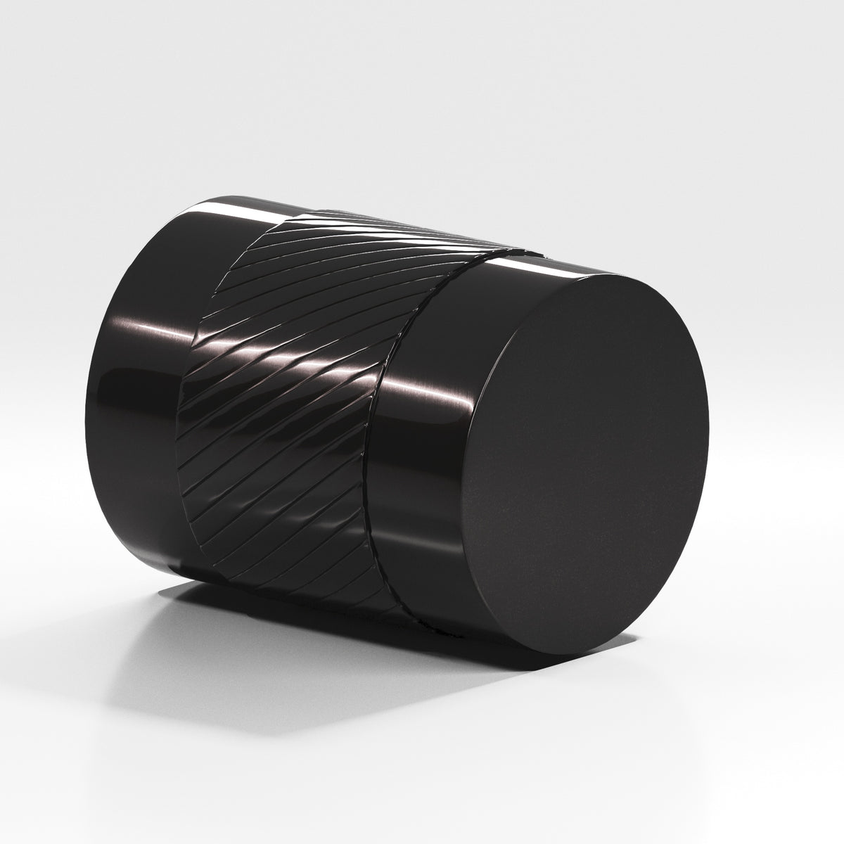 Colonial Bronze 548 Knurled Cylinder Knob, 3/4 in Diameter - Satin Black