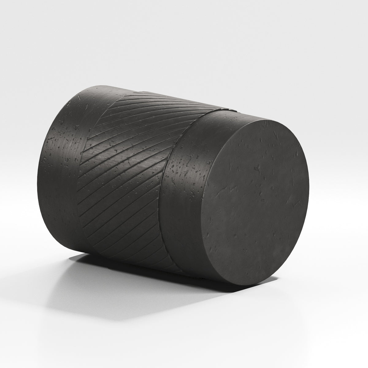 Colonial Bronze 548 Knurled Cylinder Knob, 3/4 in Diameter - Distressed Satin Black