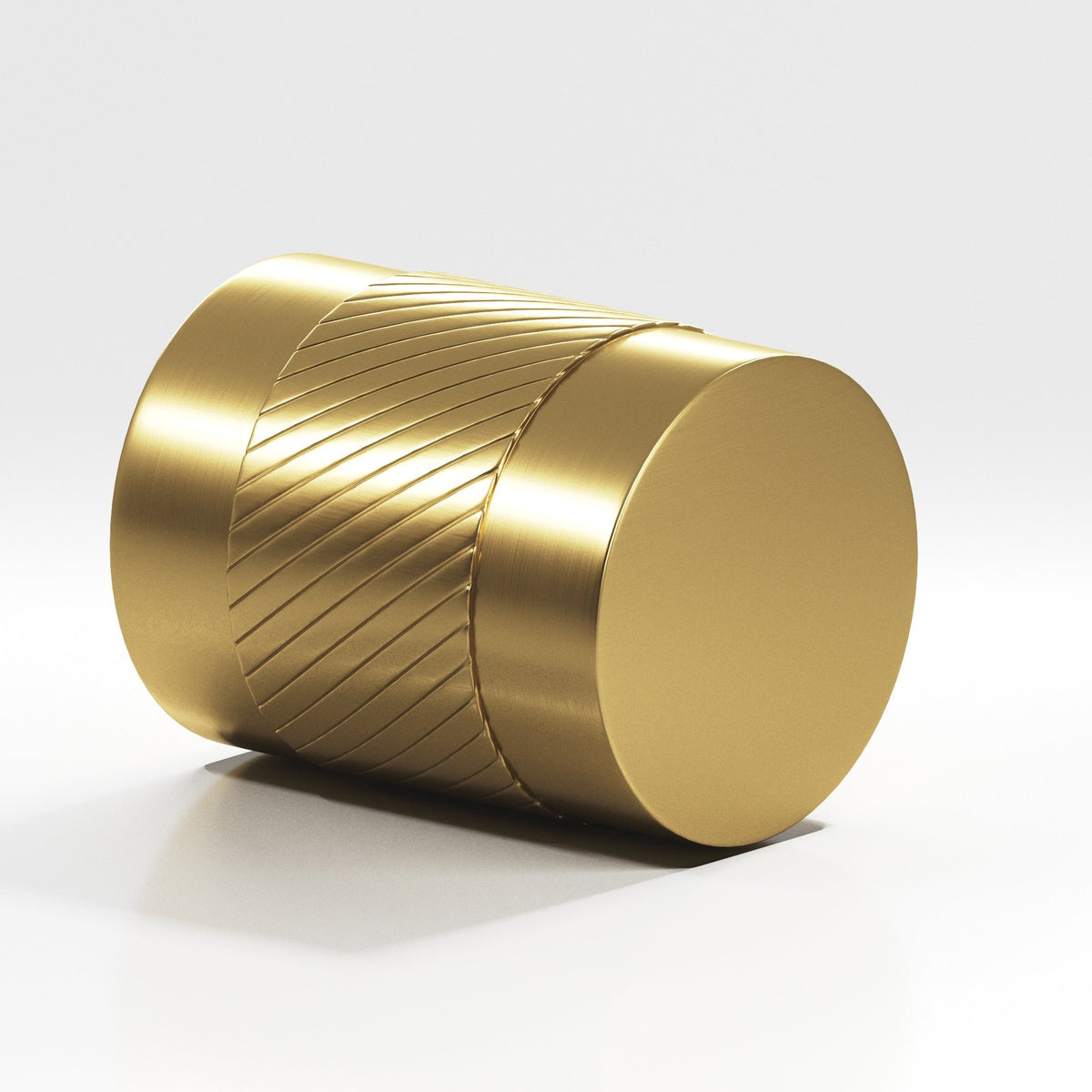 Colonial Bronze 548 Knurled Cylinder Knob, 3/4 in Diameter - Satin Brass