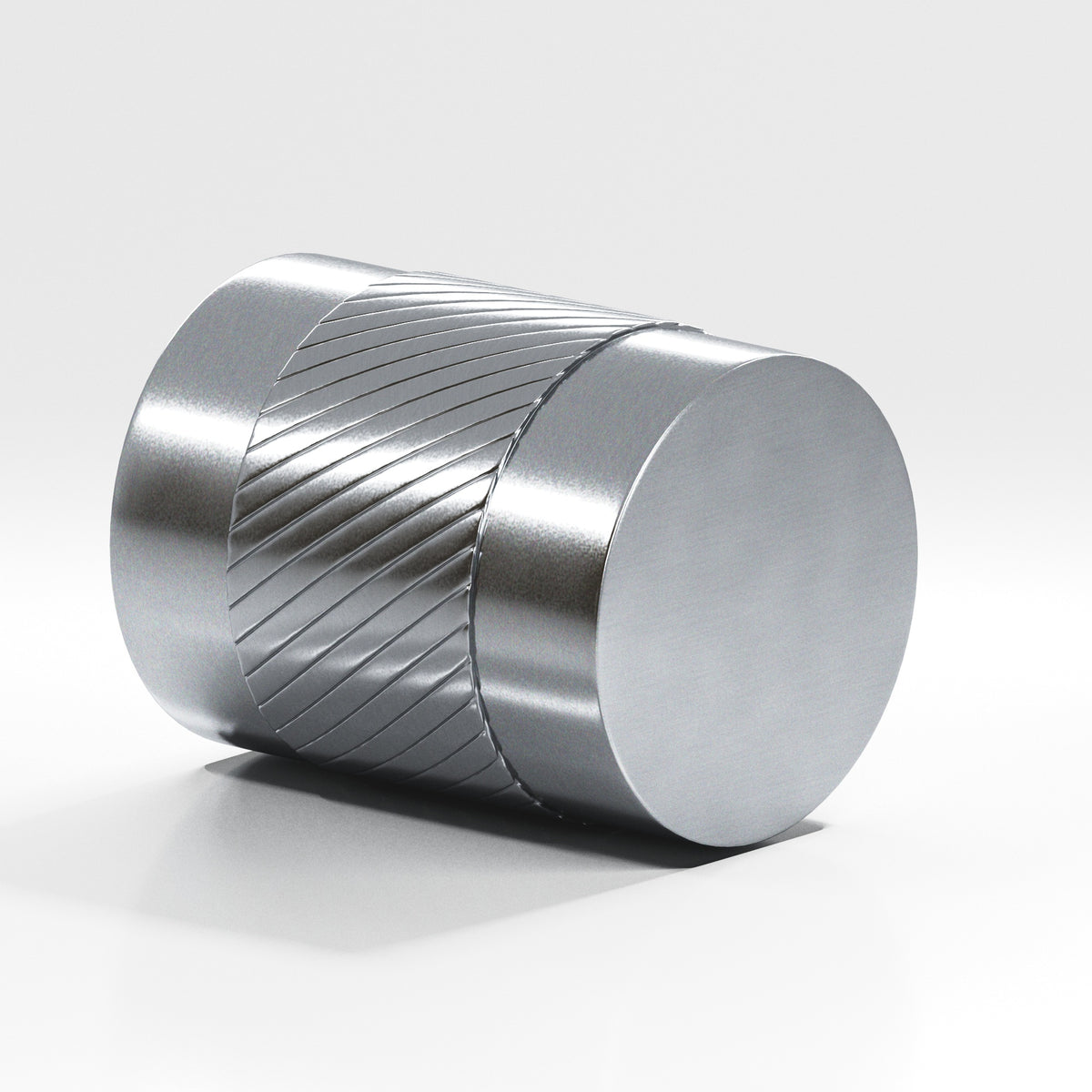 Colonial Bronze 548 Knurled Cylinder Knob, 3/4 in Diameter - Satin Chrome