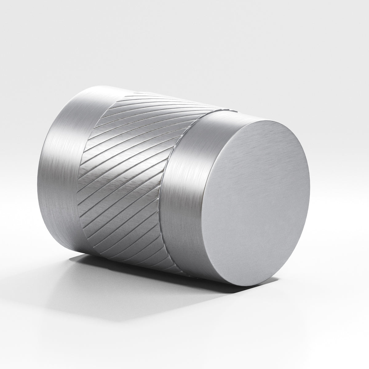 Colonial Bronze 548 Knurled Cylinder Knob, 3/4 in Diameter - Matte Satin Chrome