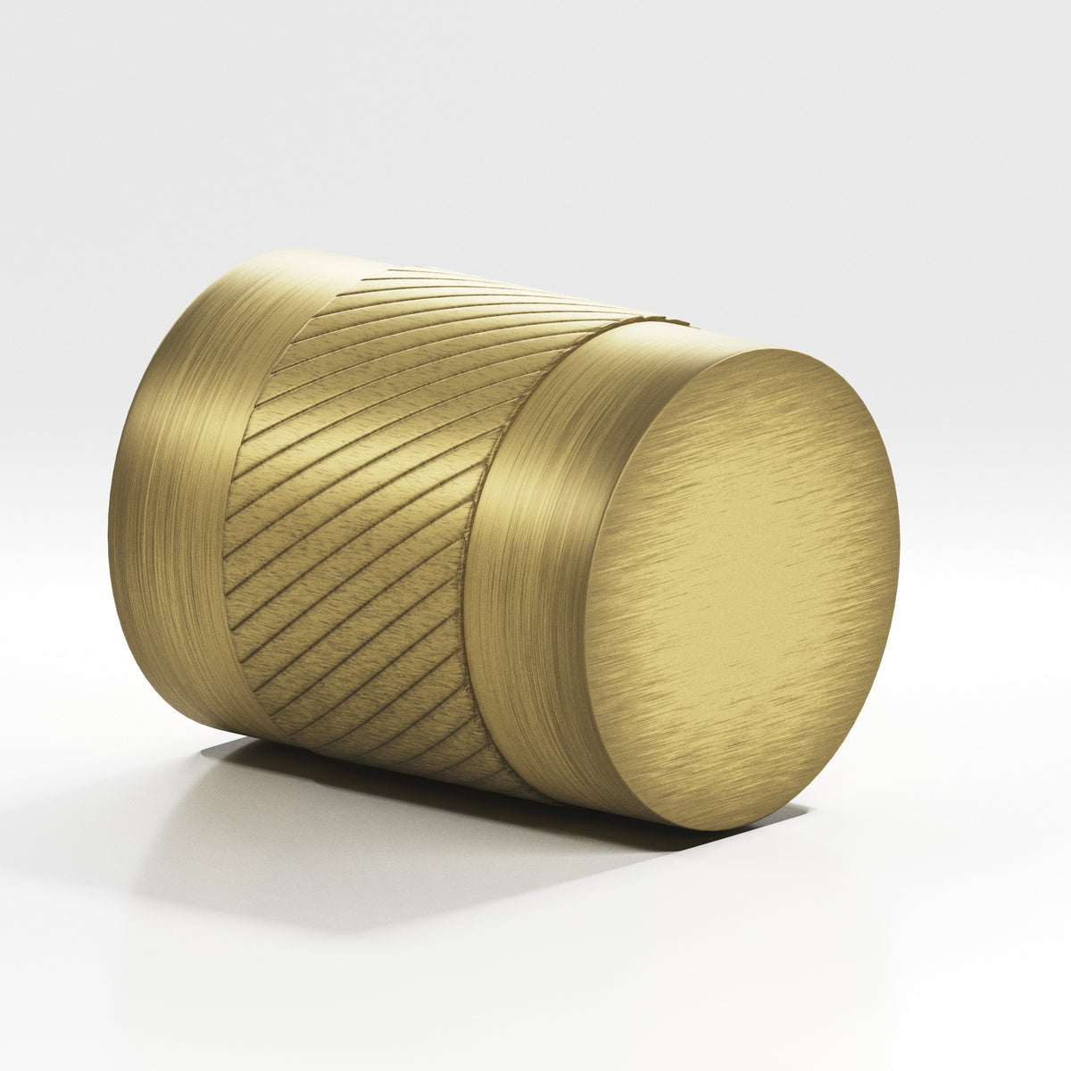 Colonial Bronze 548 Knurled Cylinder Knob, 3/4 in Diameter - Matte Antique Satin Brass