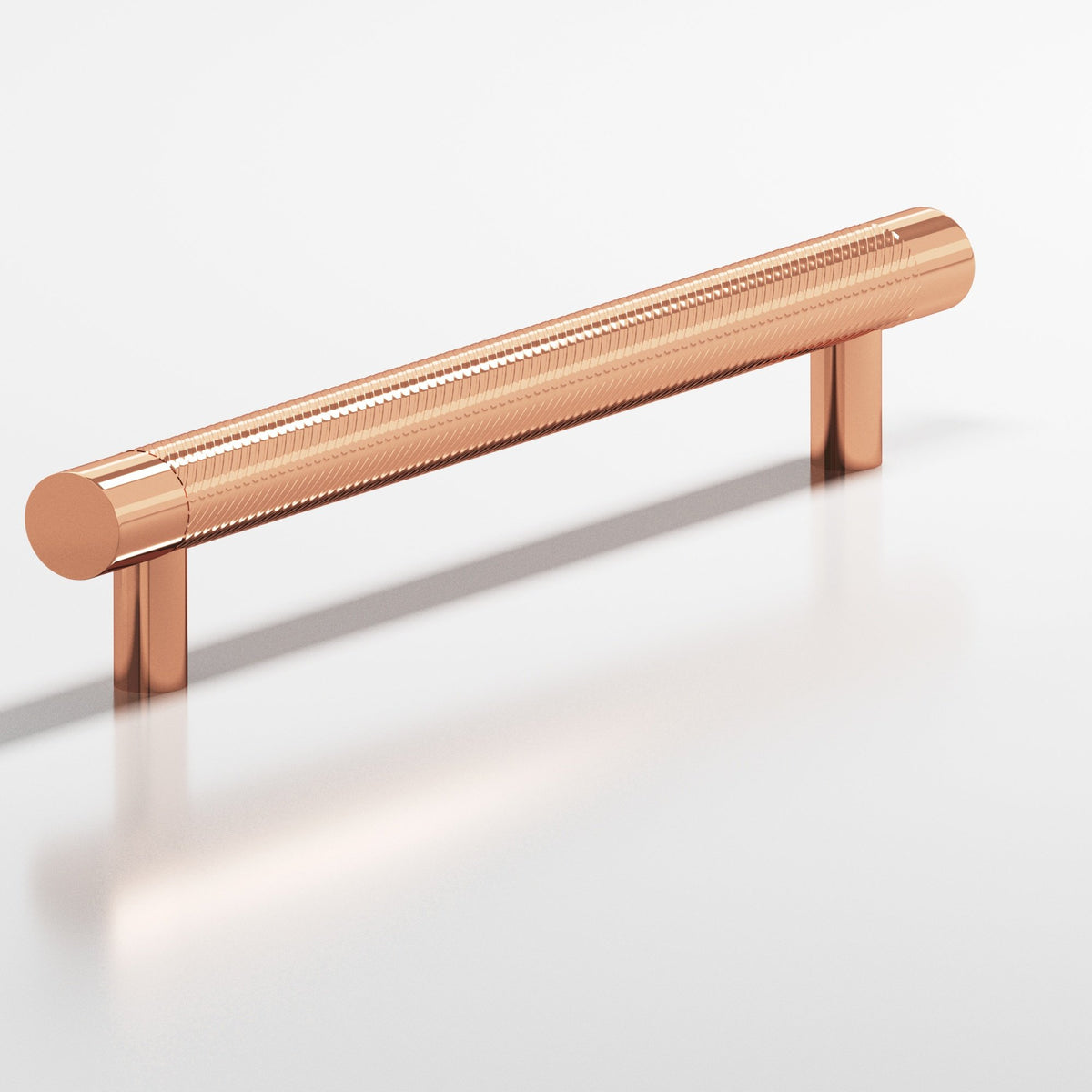Colonial Bronze 551 Single-Knurl Pull with Straight Posts, 1/2 in Diameter - Polished Copper