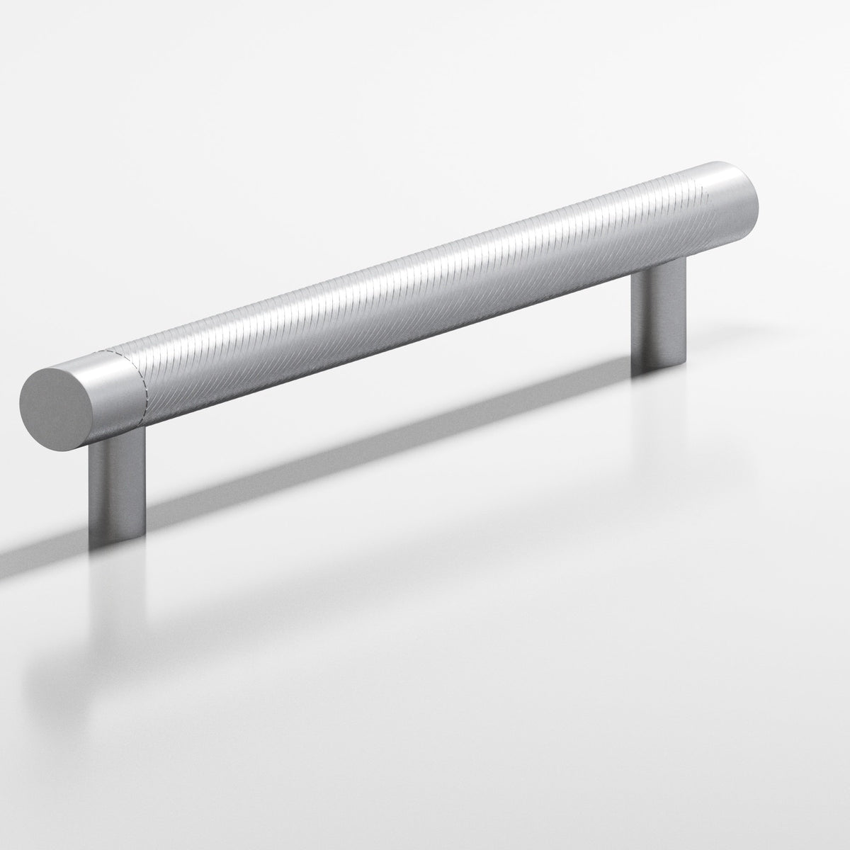 Colonial Bronze 551 Single-Knurl Pull with Straight Posts, 1/2 in Diameter - Matte Satin Chrome
