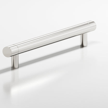 Colonial Bronze 567 Single-Knurl Pull with Straight Posts, 1 in Diameter - Polished Nickel