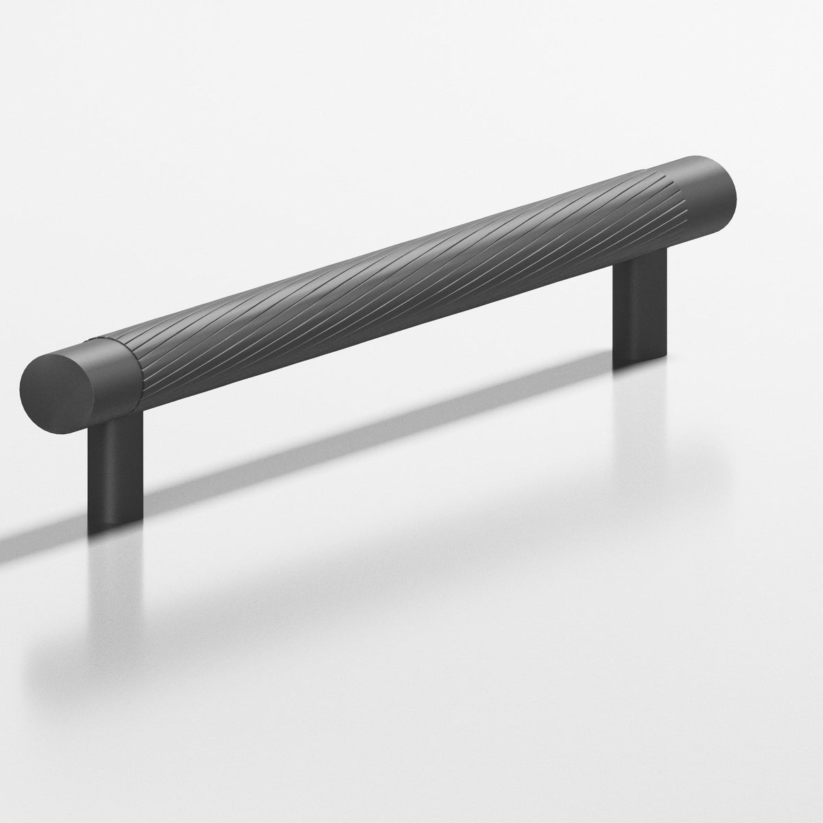 Colonial Bronze 551 Single-Knurl Pull with Straight Posts, 1/2 in Diameter - Matte Graphite