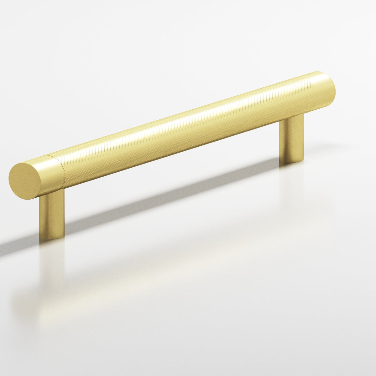 Colonial Bronze 551 Single-Knurl Pull with Straight Posts, 1/2 in Diameter - Matte Satin Brass
