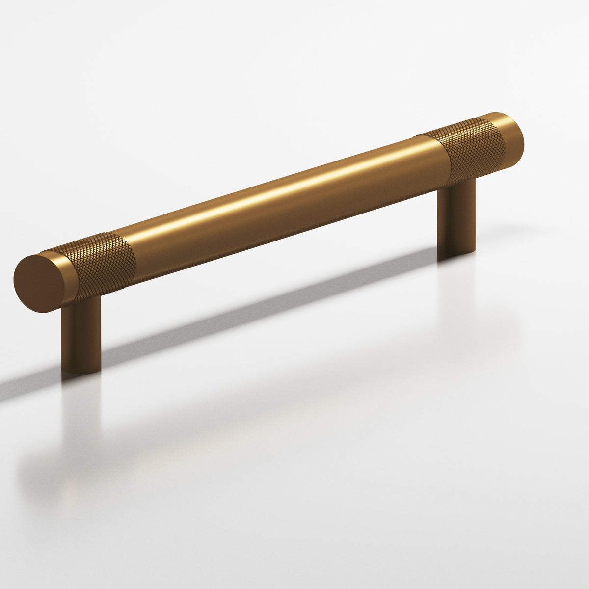 Colonial Bronze 557 Banded Diamond-Knurl Pull with Straight Posts, 1/2 in Diameter - Matte Light Statuary Bronze