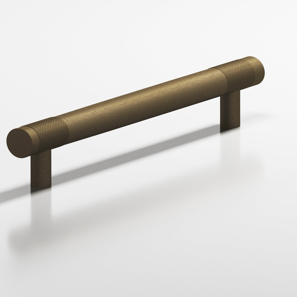 Colonial Bronze 557 Banded Diamond-Knurl Pull with Straight Posts, 1/2 in Diameter - Distressed Oil Rubbed Bronze
