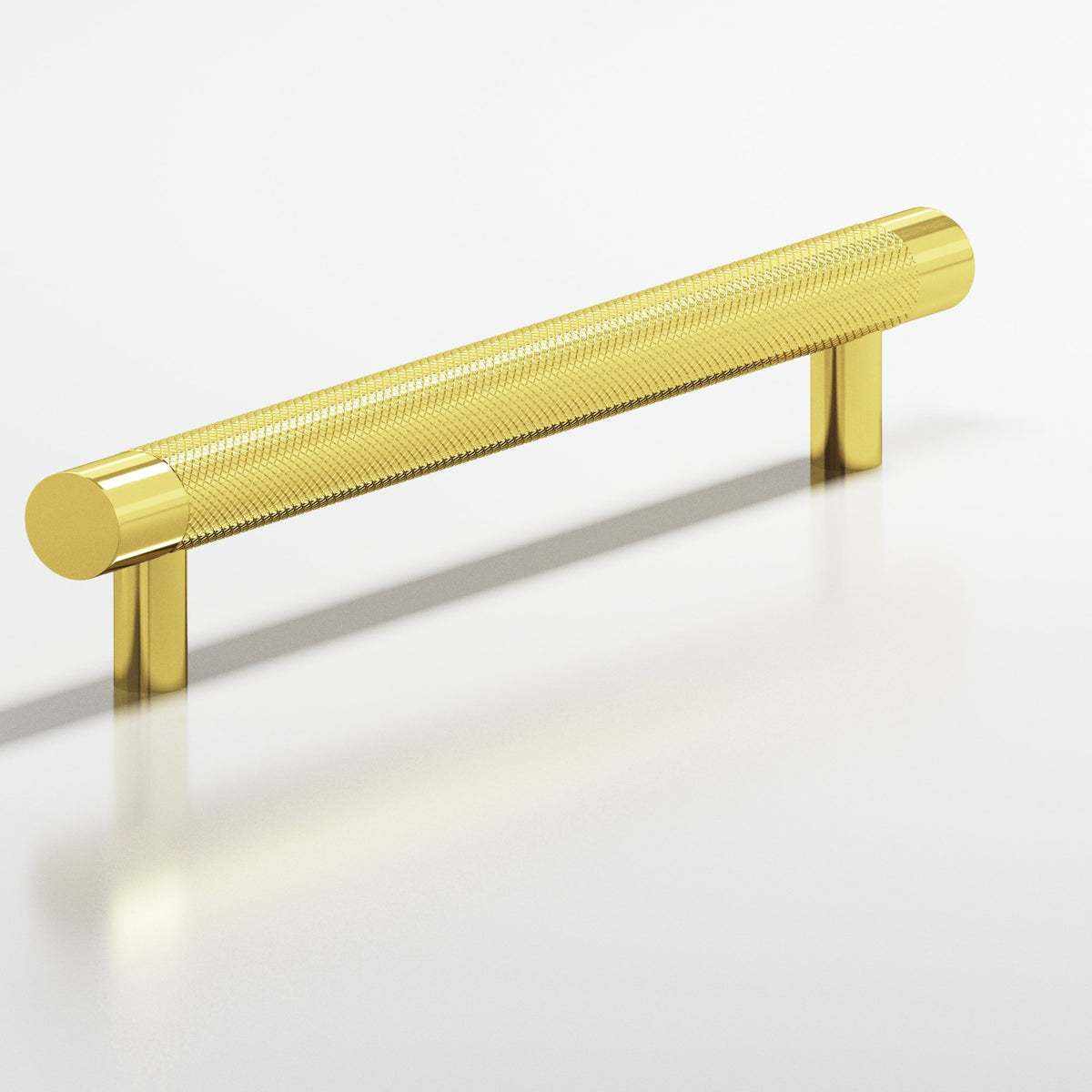 Colonial Bronze 563 Diamond-Knurl Pull with Straight Posts, 1/2 in Diameter - French Gold