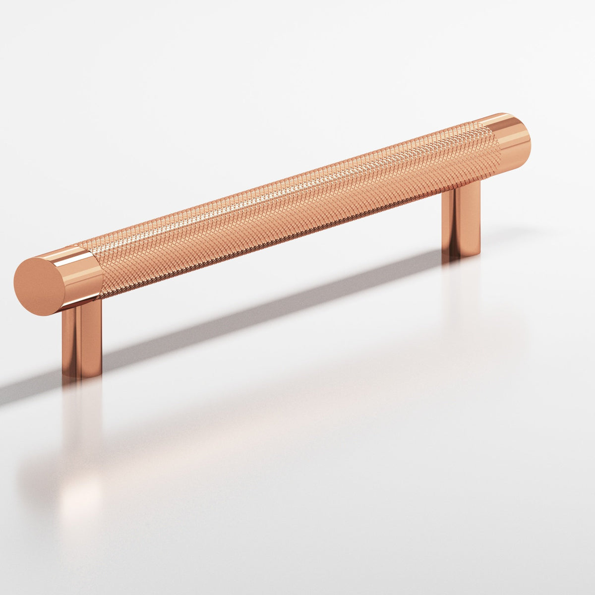Colonial Bronze 563 Diamond-Knurl Pull with Straight Posts, 1/2 in Diameter - Polished Copper