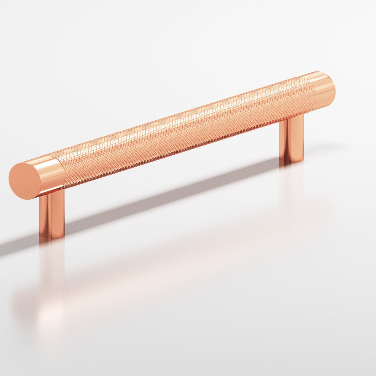 Colonial Bronze 563 Diamond-Knurl Pull with Straight Posts, 1/2 in Diameter - Satin Copper