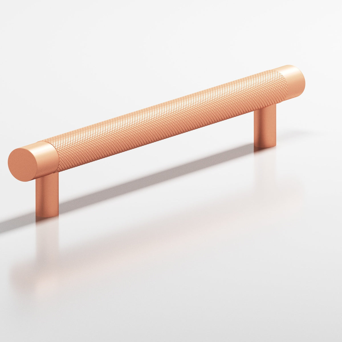 Colonial Bronze 564 Diamond-Knurl Pull with Straight Posts, 5/8 in Diameter - Matte Satin Copper