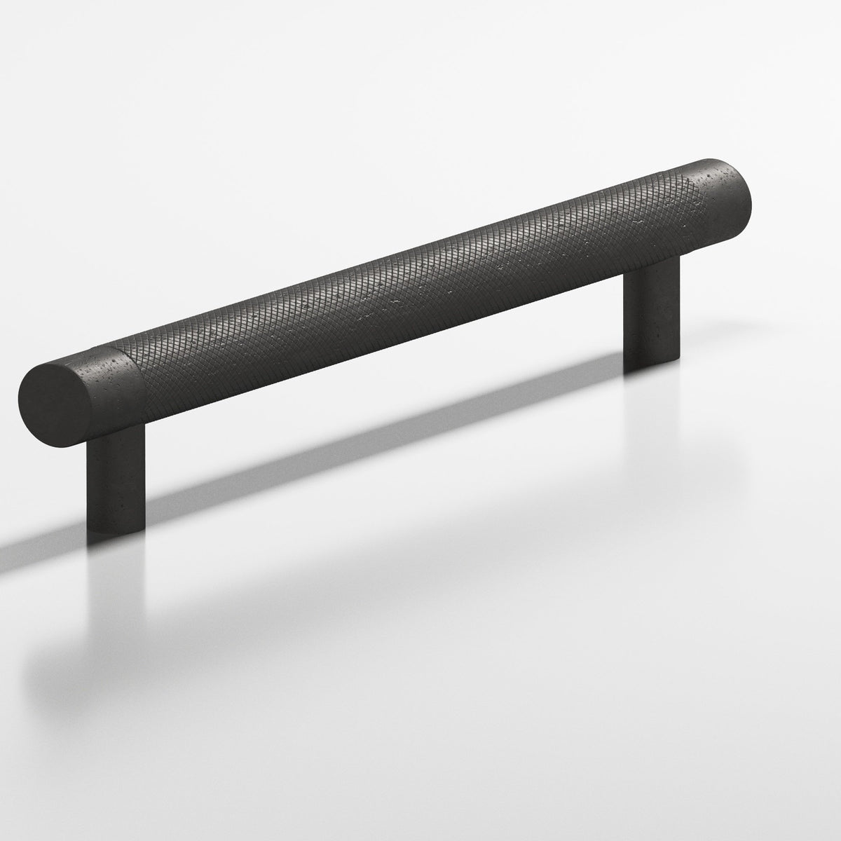 Colonial Bronze 563 Diamond-Knurl Pull with Straight Posts, 1/2 in Diameter - Distressed Satin Black