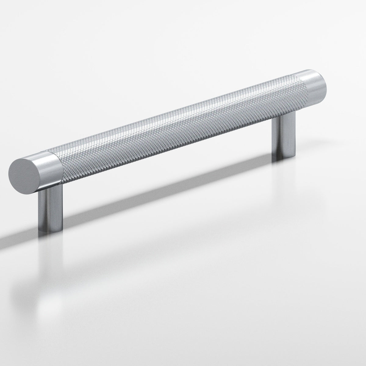 Colonial Bronze 563 Diamond-Knurl Pull with Straight Posts, 1/2 in Diameter - Satin Chrome