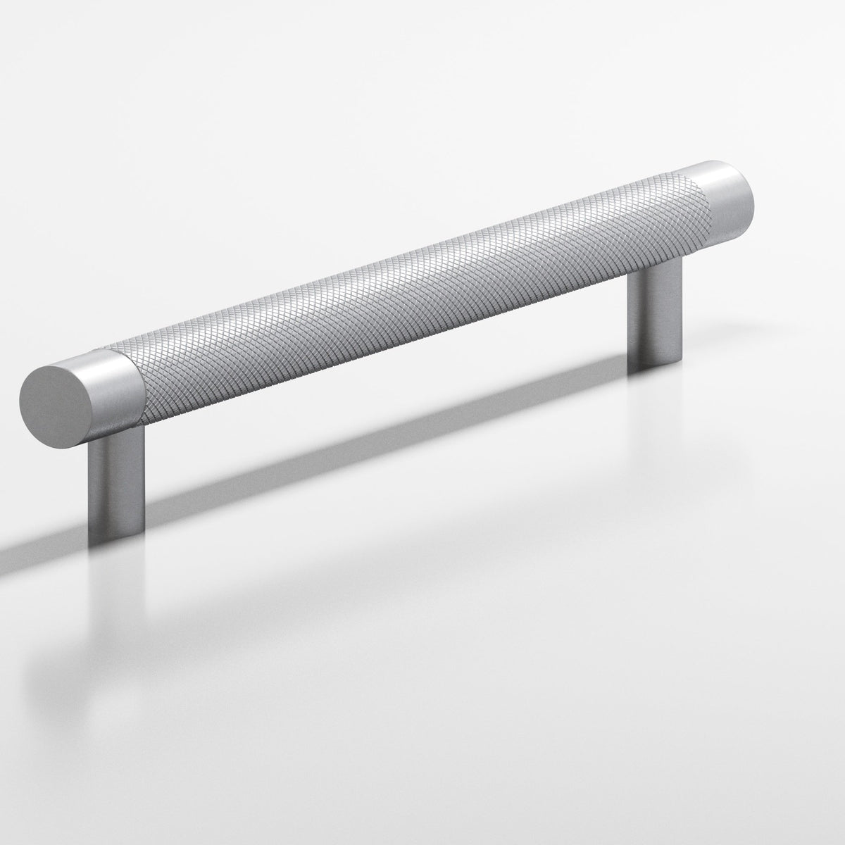 Colonial Bronze 563 Diamond-Knurl Pull with Straight Posts, 1/2 in Diameter - Matte Satin Chrome