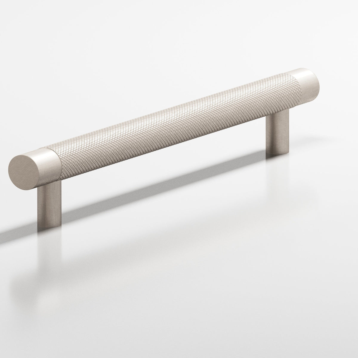 Colonial Bronze 563 Diamond-Knurl Pull with Straight Posts, 1/2 in Diameter - Matte Satin Nickel