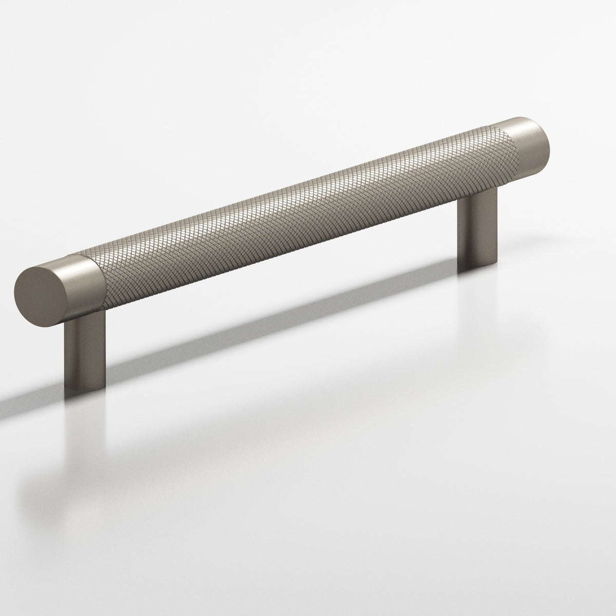 Colonial Bronze 563 Diamond-Knurl Pull with Straight Posts, 1/2 in Diameter - Matte Pewter