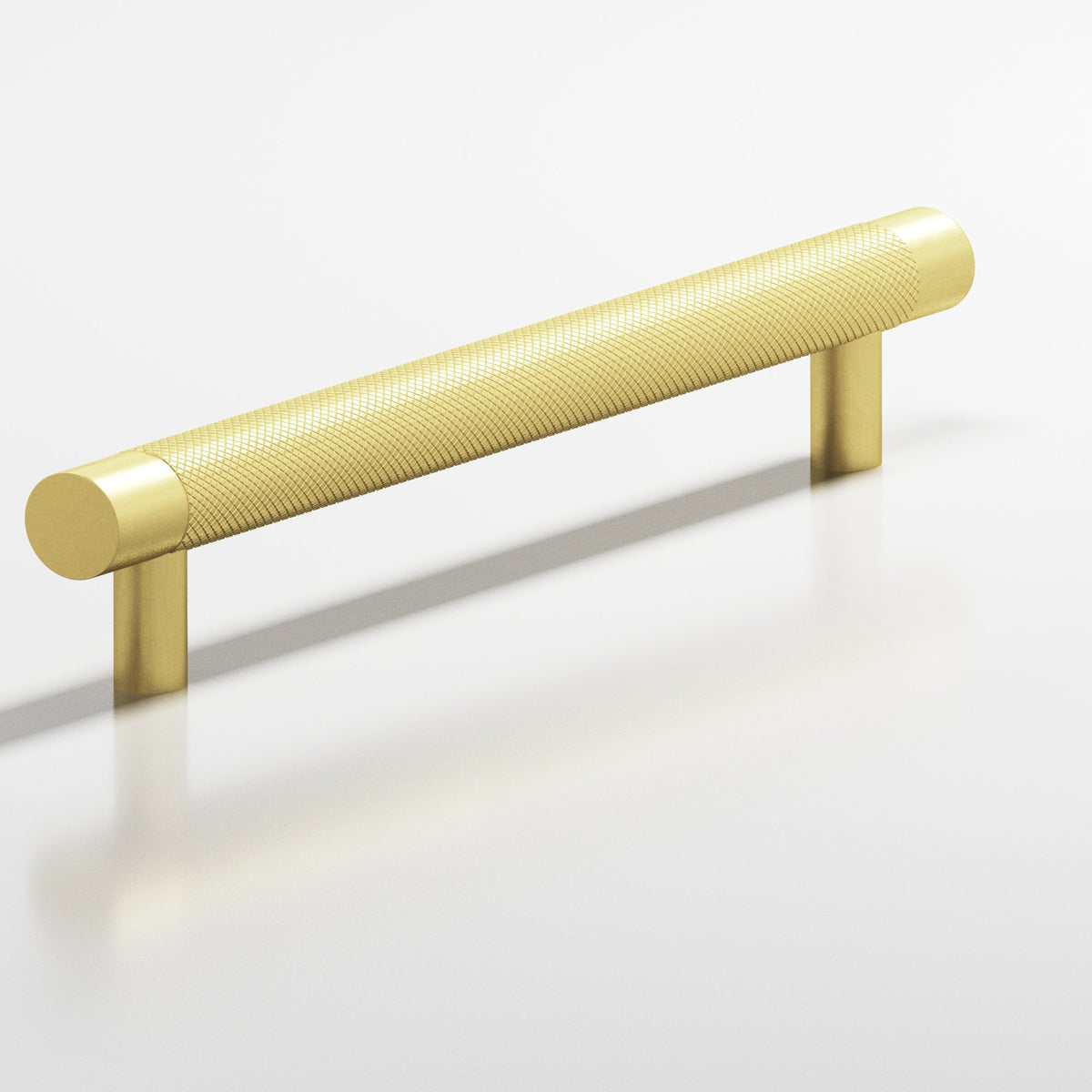 Colonial Bronze 563 Diamond-Knurl Pull with Straight Posts, 1/2 in Diameter - Matte Satin Brass