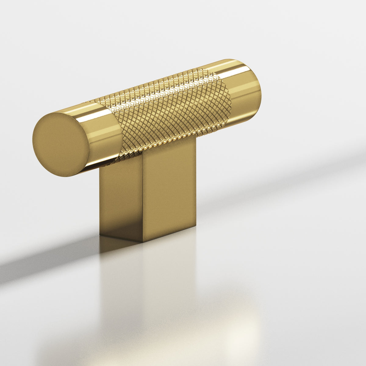 Colonial Bronze 571 Diamond-Knurled T-Knob with Rectangular Post, 2 in - Antique Bronze