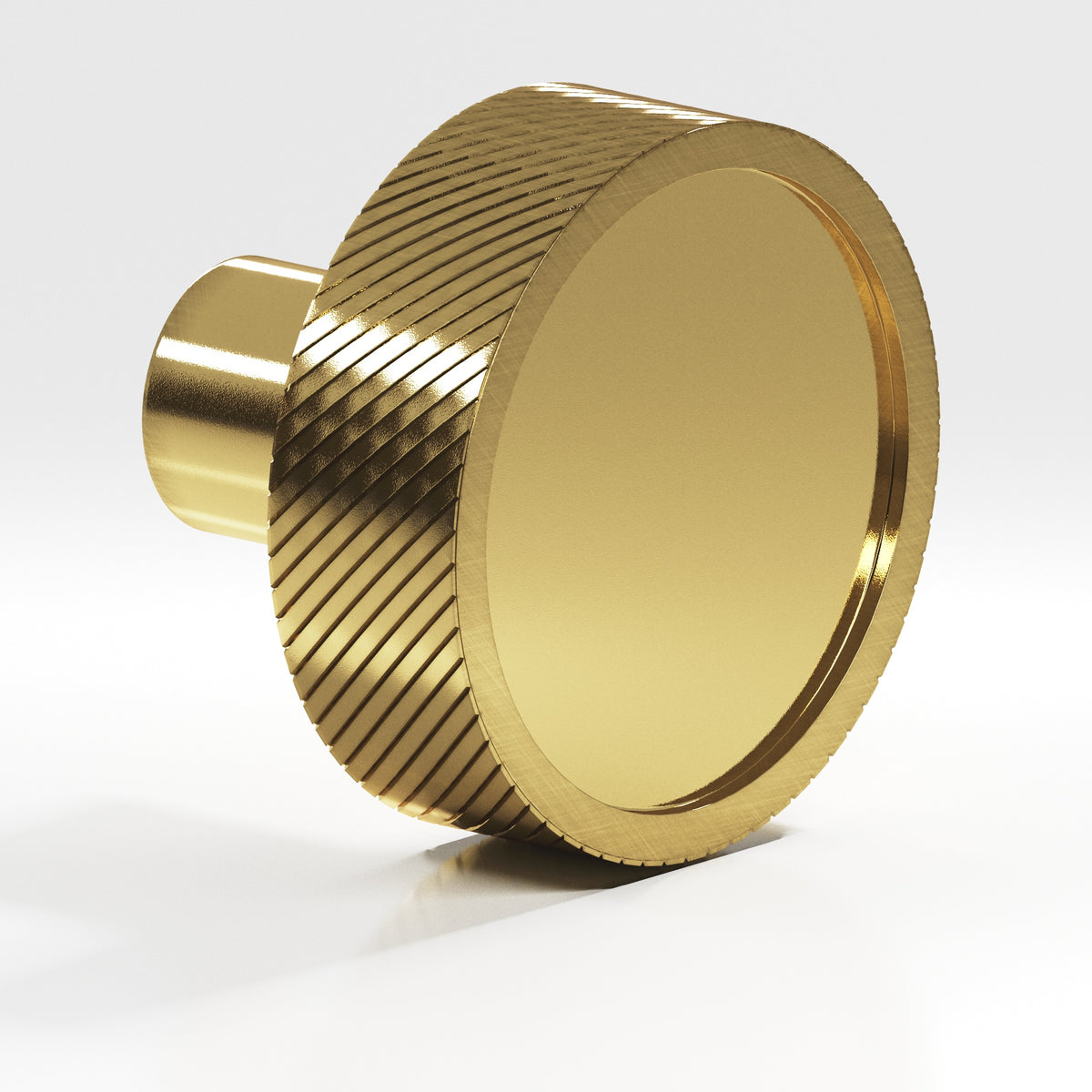 Colonial Bronze 591 Single-Knurled Disc Knob with Straight Post, 1-1/4 in Diameter - Antique Bronze