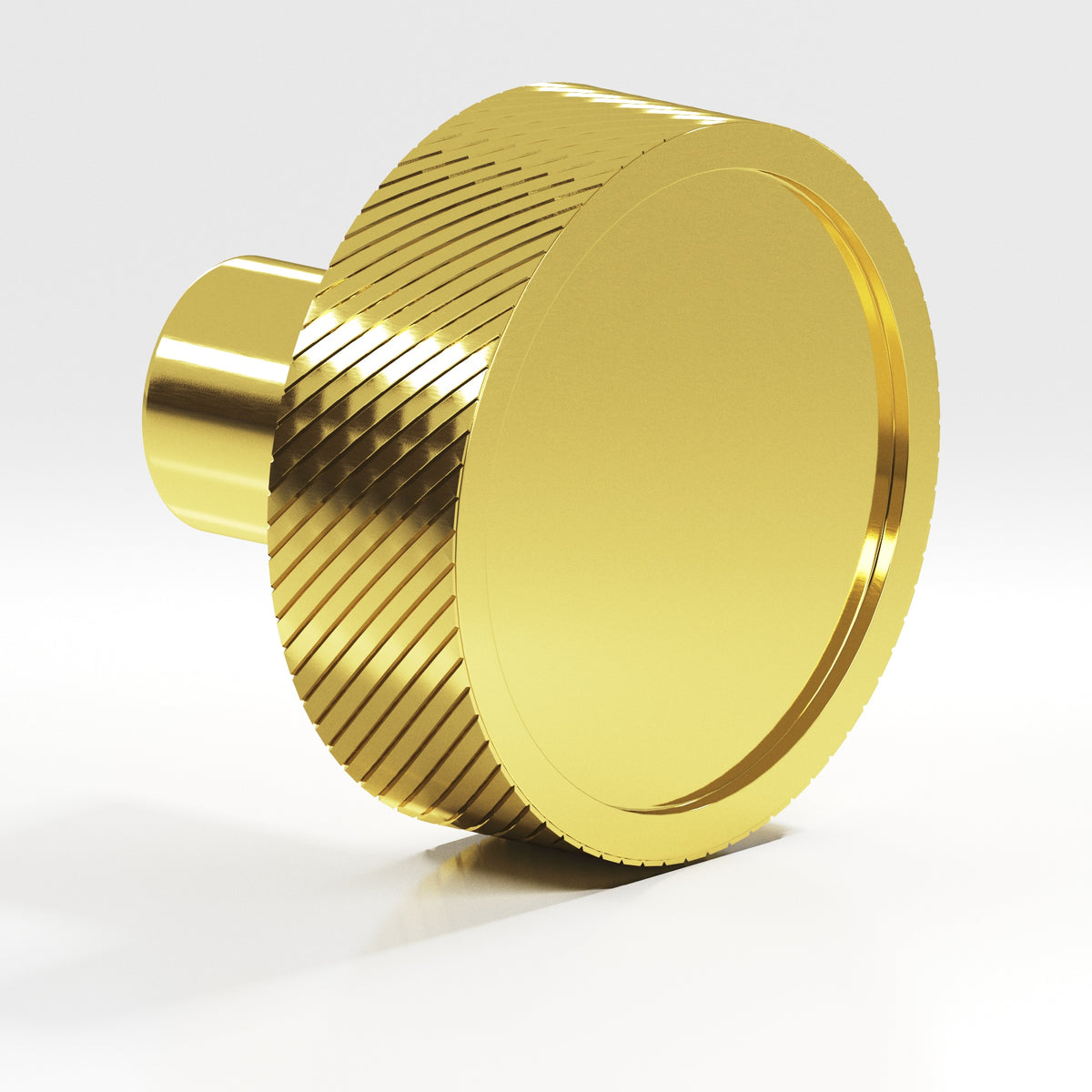 Colonial Bronze 591 Single-Knurled Disc Knob with Straight Post, 1-1/4 in Diameter