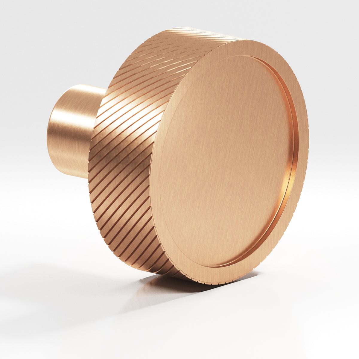 Colonial Bronze 591 Single-Knurled Disc Knob with Straight Post, 1-1/4 in Diameter - Satin Bronze
