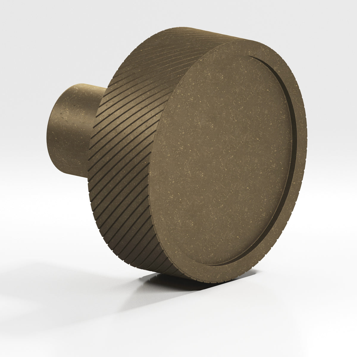 Colonial Bronze 591 Single-Knurled Disc Knob with Straight Post, 1-1/4 in Diameter - Distressed Oil Rubbed Bronze