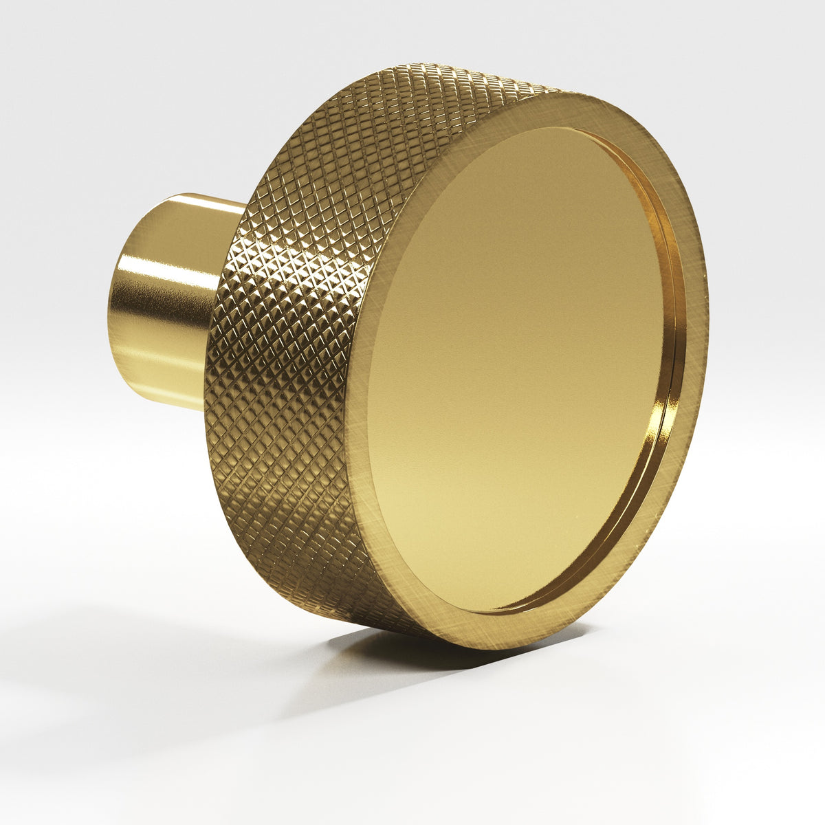 Colonial Bronze 595 Diamond-Knurled Disc Knob with Straight Post, 1-1/4 in Diameter - Antique Bronze