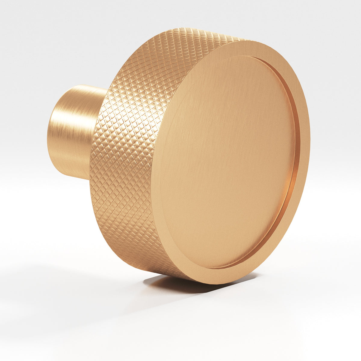 Colonial Bronze 595 Diamond-Knurled Disc Knob with Straight Post, 1-1/4 in Diameter - Matte Satin Bronze